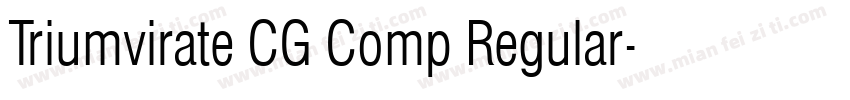 Triumvirate CG Comp Regular字体转换